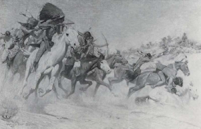 William Herbert Dunton The Custer Fight China oil painting art